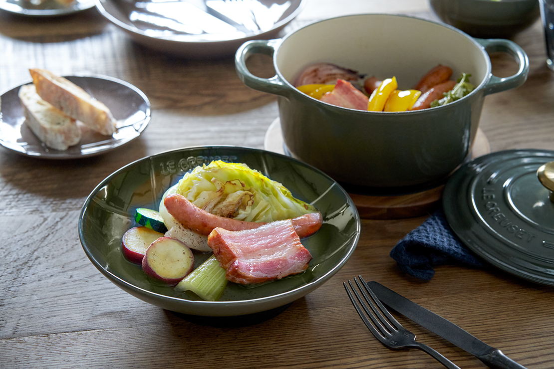 野菜の焼き蒸し煮