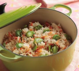 そら豆と桜えびの炊き込みご飯