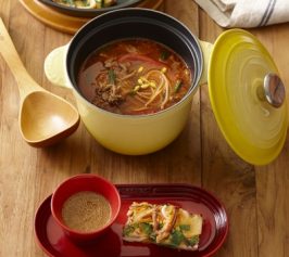 ユッケジャン風スープ(韓国風牛肉入りスープ)・海鮮チヂミの作り方