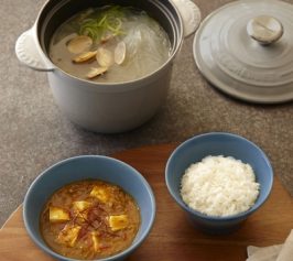 麻婆カレー・あさりと春雨のスープの作り方